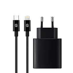 Сетевое зарядное устройство ArmorStandart ABMHJ83 20w PD USB-C power adapter + USB-C to Lightning cable black (ARM77722) - фото Сетевое зарядное устройство ArmorStandart ABMHJ83 20w PD USB-C power adapter + USB-C to Lightning cable black (ARM77722)