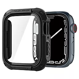 Чехол и стекло Spigen для Apple Watch 8 / 7 Tough Armor (45mm), Black (ACS04183)
