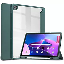 Чехол для планшета BeCover Soft Edge с креплением для стилуса для Lenovo Tab M10 Plus TB-125F (3rd Gen) 10.61" Dark Green (708368) - фото Чехол для планшета BeCover Soft Edge с креплением для стилуса для Lenovo Tab M10 Plus TB-125F (3rd Gen) 10.61" Dark Green (708368)