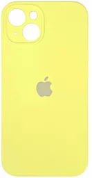 Чехол Silicone Case Full Camera для Apple iPhone 15 Mellow Yellow