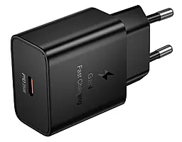 Сетевое зарядное устройство Hoco N76 Star 25w GaN PD USB-C fast charger black - фото Сетевое зарядное устройство Hoco N76 Star 25w GaN PD USB-C fast charger black