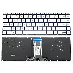 Клавіатура для ноутбуку HP 240 G6 з підсвіткой silver frame