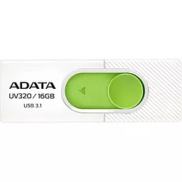 Флешка ADATA UV320 16GB USB 3.1 (AUV320-16G-RWHGN) WHITE/GREEN - фото Флешка ADATA UV320 16GB USB 3.1 (AUV320-16G-RWHGN) WHITE/GREEN