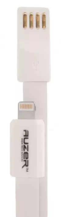 Кабель Auzer AC-L1 USB-A - Lightning 1м cable White - фото 1