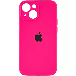 Чехол Silicone Case Full Camera for Apple IPhone 14 Barbie pink