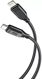 Кабель XO NB-Q236A USB Type-C - Lightning 27w 3a 1м PD сable Black - фото Кабель XO NB-Q236A USB Type-C - Lightning 27w 3a 1м PD сable Black