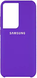 Чехол Epik Silicone Cover (AAA) Samsung G998 Galaxy S21 Ultra Violet
