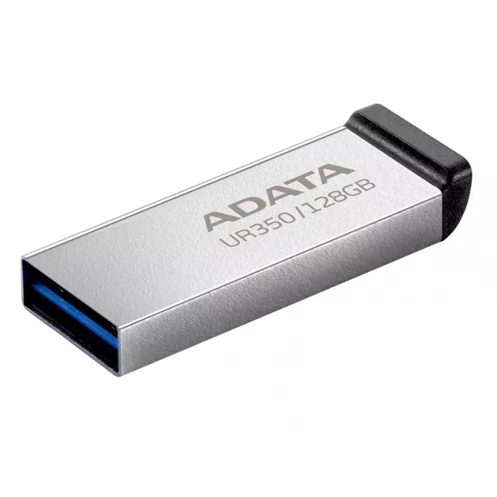 Флешка ADATA 128 GB UR350 USB 3.2 (UR350-128G-RSR/BK) silver/black - фото 2