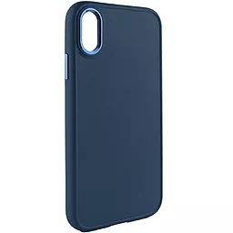 Чехол Epik TPU Bonbon Metal Style для Apple iPhone XS Max (6.5")  Синий / Cosmos blue - миниатюра 2