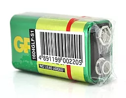 Батарейки GP 1604GLF / 6F22 (крона) Greencell SHRINK 1шт 9 V - фото Батарейки GP 1604GLF / 6F22 (крона) Greencell SHRINK 1шт 9 V