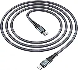 Кабель Hoco DU02 Max USB Type-C - Lightning 20w 3a 1м PD сable Gray - миниатюра 2 Кабель Hoco DU02 Max USB Type-C - Lightning 20w 3a 1м PD сable Gray - миниатюра 2