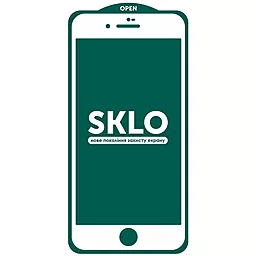 Защитное стекло SKLO 5D (full glue) (тех.пак) для Apple iPhone 7, iPhone 8, iPhone SE (2020) (4.7") Black - миниатюра 2