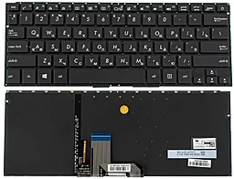 Клавиатура для ноутбука Asus UX410 series c подсветкой клавиш без рамки Black