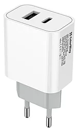 Сетевое зарядное устройство с быстрой зарядкой ColorWay V2 20w PD USB-C/USB-A ports charger white (CW-CHS025QPD-WT) - фото Сетевое зарядное устройство с быстрой зарядкой ColorWay V2 20w PD USB-C/USB-A ports charger white (CW-CHS025QPD-WT)