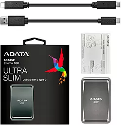 Накопичувач SSD ADATA SSD USB 3.2 250GB ADATA (ASC685P-250GU32G2-CTI) - мініатюра 6