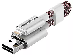 Флешка PHOTOFAST 32 GB MemoriesCable GEN3 USB/Lightning Silver (MCG3U3R32GB) - фото Флешка PHOTOFAST 32 GB MemoriesCable GEN3 USB/Lightning Silver (MCG3U3R32GB)