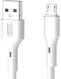 Кабель XO Rock NB230 USB-A - micro USB 12w 2.4a 1м cable White - фото Кабель XO Rock NB230 USB-A - micro USB 12w 2.4a 1м cable White