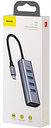 Мультипортовый USB Type-C хаб Baseus Enjoy USB-C 4 USB3.0 + HDMI (CAHUB-N0G) - миниатюра 4