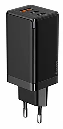 Мережевий зарядний пристрій з швидкою зарядкою Baseus GaN2 Pro Quick Charger Dabl USB Type-C + USB 65W Black (CCGAN2P-B01) - мініатюра 2