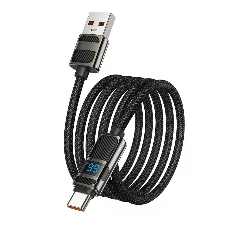Кабель Hoco U137 USB-A - Type-C 66w 5a 1.2м cable Black - фото 4