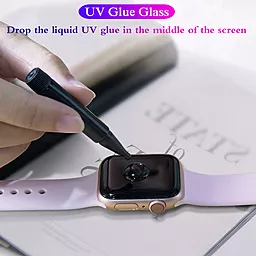 Защитное стекло Full Glue UV Apple Watch Series 1/2/3 42 mm - миниатюра 2