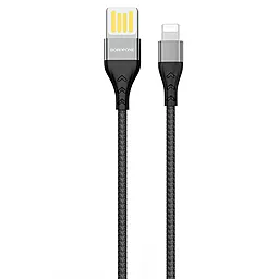 Кабель Borofone BU11 Tasteful USB-A - Lightning 12w 2.4a 1.2м cable Black - фото Кабель Borofone BU11 Tasteful USB-A - Lightning 12w 2.4a 1.2м cable Black