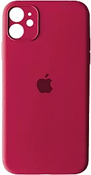 {"ru": "Чехол", "uk": "Чохол"} Silicone Case Full Camera для Apple iPhone 12  Rose Red