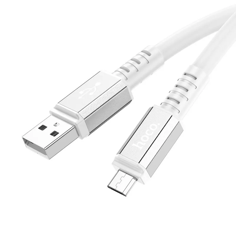 Кабель USB Hoco X85 Strength micro USB Cable White - фото 2