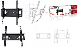 Кронштейн для телевізора Квадо K-51 черный - мініатюра 3