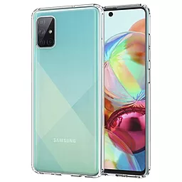 Чехол Silicone Case WS для Samsung Galaxy A71 (A715) Transparent