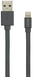 Кабель Canyon USB-A - Lightning 12w 2.4a 1м cable Dark/Grey (CNS-MFIC2DG) - фото Кабель Canyon USB-A - Lightning 12w 2.4a 1м cable Dark/Grey (CNS-MFIC2DG)