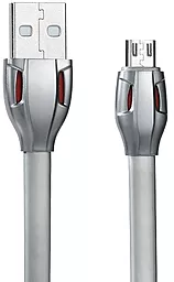 Кабель Remax Laser Cobra USB-A - micro USB 12w 2.4a 1м cable Silver (RC035m/RC-035m) - фото Кабель Remax Laser Cobra USB-A - micro USB 12w 2.4a 1м cable Silver (RC035m/RC-035m)