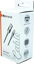 USB Кабель Mibrand MI-13 Feng 10W 2A USB Type-C Cable Black/Grey (MIDC/13TBG) - мініатюра 3