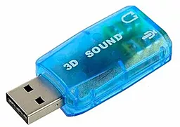 Внешняя звуковая карта Dynamode USB 3D RTL Blue