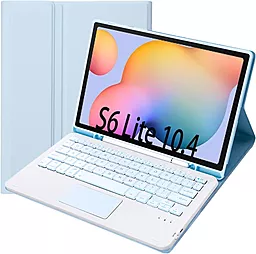 Чехол для планшета BeCover TouchPad с безпроводной клавиатурой для Samsung Galaxy Tab S6 Lite Light Blue (712364) - фото Чехол для планшета BeCover TouchPad с безпроводной клавиатурой для Samsung Galaxy Tab S6 Lite Light Blue (712364)