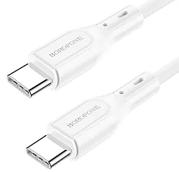 Кабель Borofone BX66 USB Type-C - Type-C 60w 3a 1м PD cable White - фото Кабель Borofone BX66 USB Type-C - Type-C 60w 3a 1м PD cable White