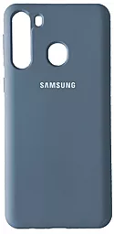 Чехол 1TOUCH Silicone Case Full Samsung A215 Galaxy A21 Lavander Grey (2000001186381)