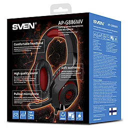 Навушники Sven AP-G886MV Black/Red - мініатюра 6