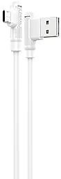 Кабель Hoco X46 Soft Silicone USB-A - micro USB 12w 2.4a 1м cable White - фото Кабель Hoco X46 Soft Silicone USB-A - micro USB 12w 2.4a 1м cable White