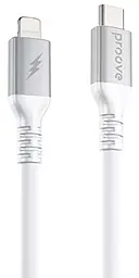 Кабель Proove ReGen Silicone USB Type-C - Lightning 12w 2.4a 2м PD cable White (CCRS60002122) - фото Кабель Proove ReGen Silicone USB Type-C - Lightning 12w 2.4a 2м PD cable White (CCRS60002122)