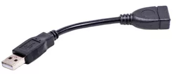 Кабель (шлейф) PowerPlant USB 2.0 AF – AM, 0.1м - фото 2