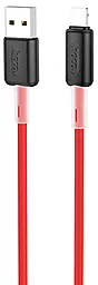 Кабель Hoco X48 Soft Silicone USB-A - Lightning 12w 2.4a 1м cable Red - фото Кабель Hoco X48 Soft Silicone USB-A - Lightning 12w 2.4a 1м cable Red