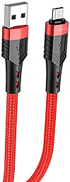 Кабель Borofone BU35 USB-A - micro USB 12w 2.4a 1.2м cable Red - фото Кабель Borofone BU35 USB-A - micro USB 12w 2.4a 1.2м cable Red