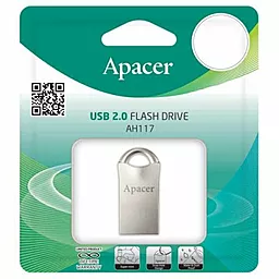 Флешка Apacer AH117 8GB USB 2.0 Silver (AP8GAH117S-1) - миниатюра 2