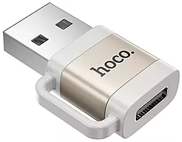 Адаптер-переходник Hoco UA31D M-F USB-A -> Type-C gray - фото Адаптер-переходник Hoco UA31D M-F USB-A -> Type-C gray