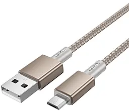 Кабель Hoco X119 Energy USB-A - micro USB 12w 2.4a 1м cable Gold - фото Кабель Hoco X119 Energy USB-A - micro USB 12w 2.4a 1м cable Gold
