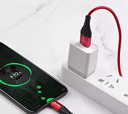 Кабель Hoco X38 Cool USB-A - Type-C 15w 3a 1м cable Red - мініатюра 5