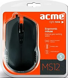 Комп'ютерна мишка Acme MS12 Ergonomic mouse (4770070874585) Black - мініатюра 2