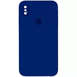Чехол Silicone Case Full Camera Square для Apple iPhone X, iPhone XS Deep navy
