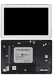 Дисплей для планшету Asus ZenPad 10 Z300C, Z300CG, Z300CL (зелений шлейф, #CLAT101WR61XG, CLAA101WR61 XG) + Touchscreen with frame White